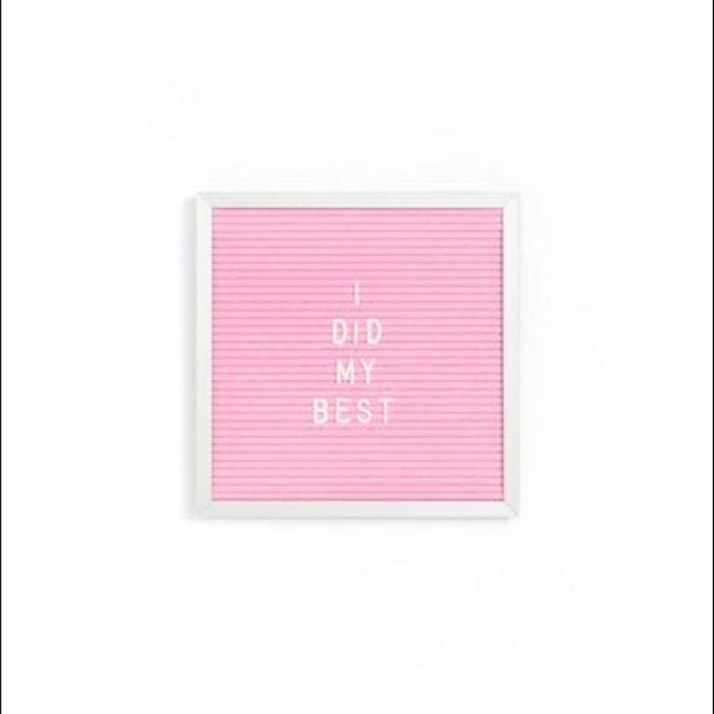 Pink letter board